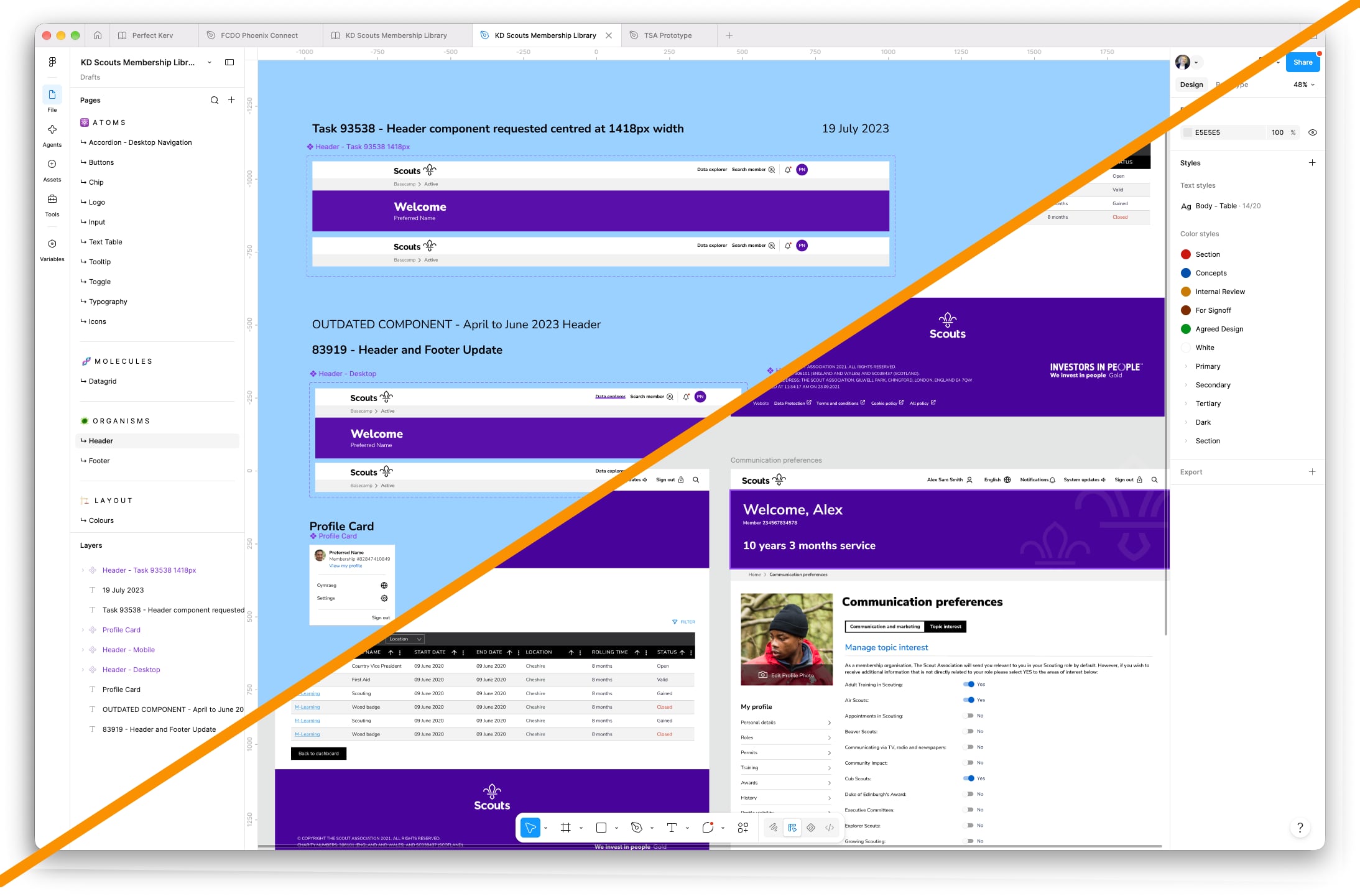 Scouts membership portal &  design system